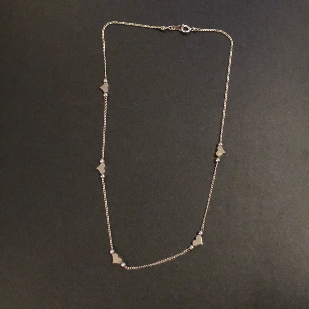 Silver heart necklace